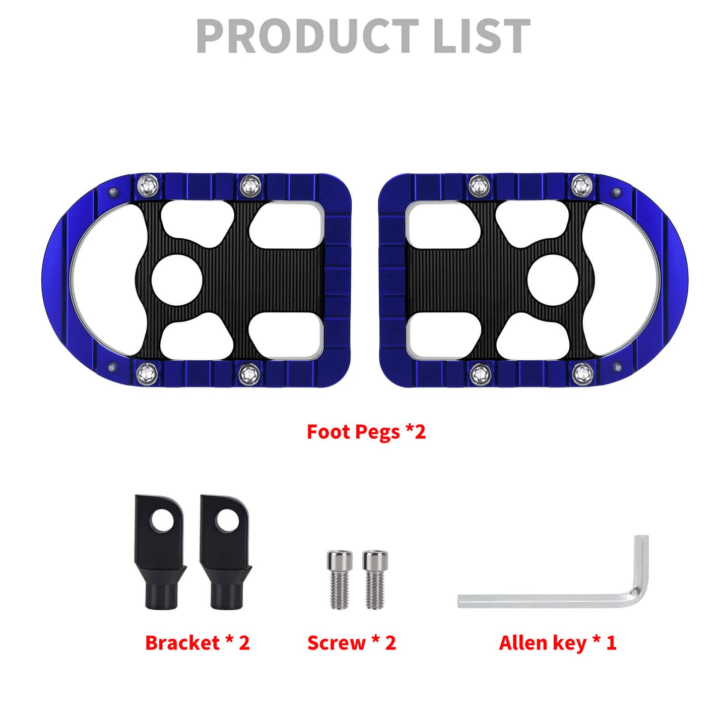 Footboards Footpegs Blue For Harley Touring Street Glide Road Glide | HCmotorku