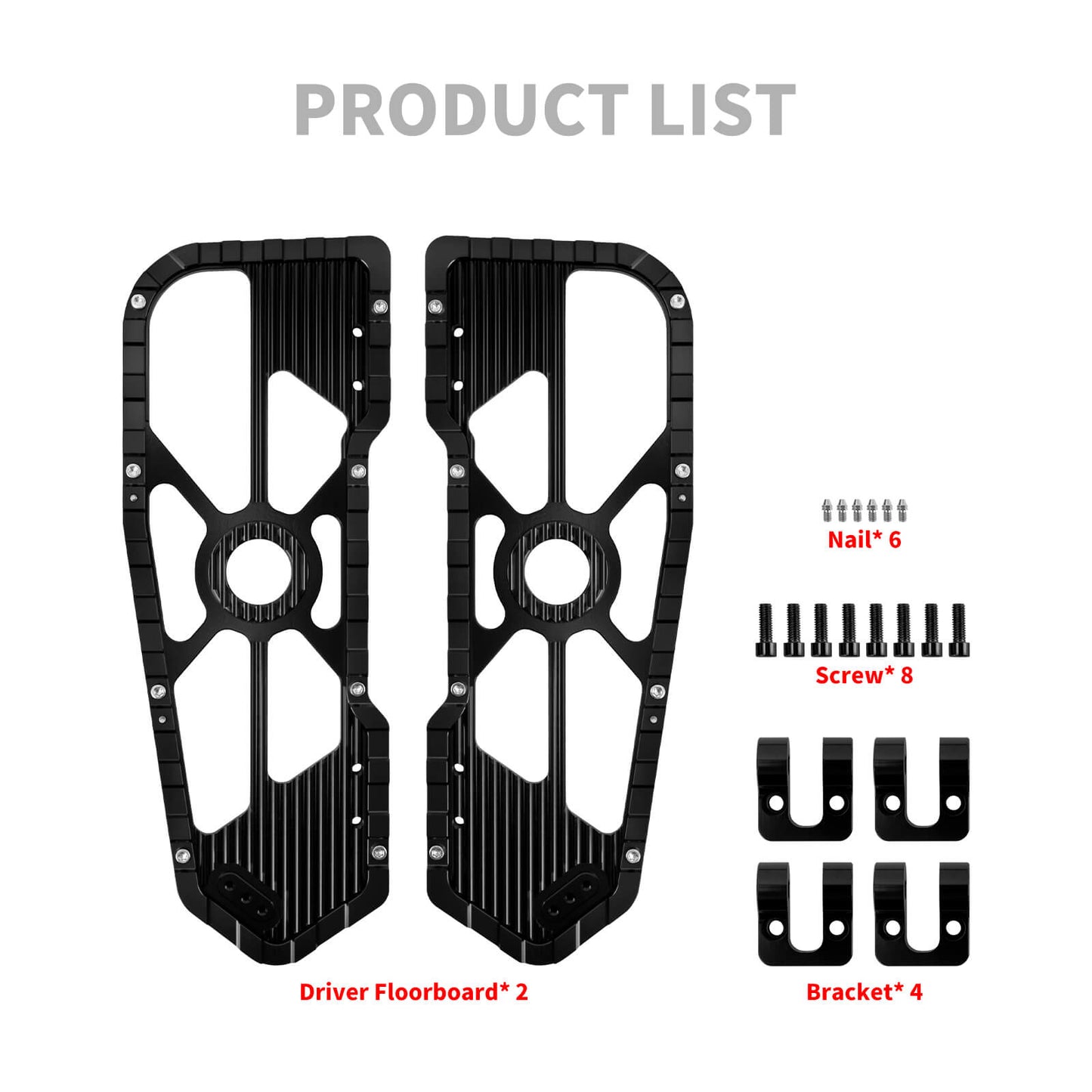 Driver Footboards Floorboards Black For Harley Touring Street Glide Road Glide | HCmotorku