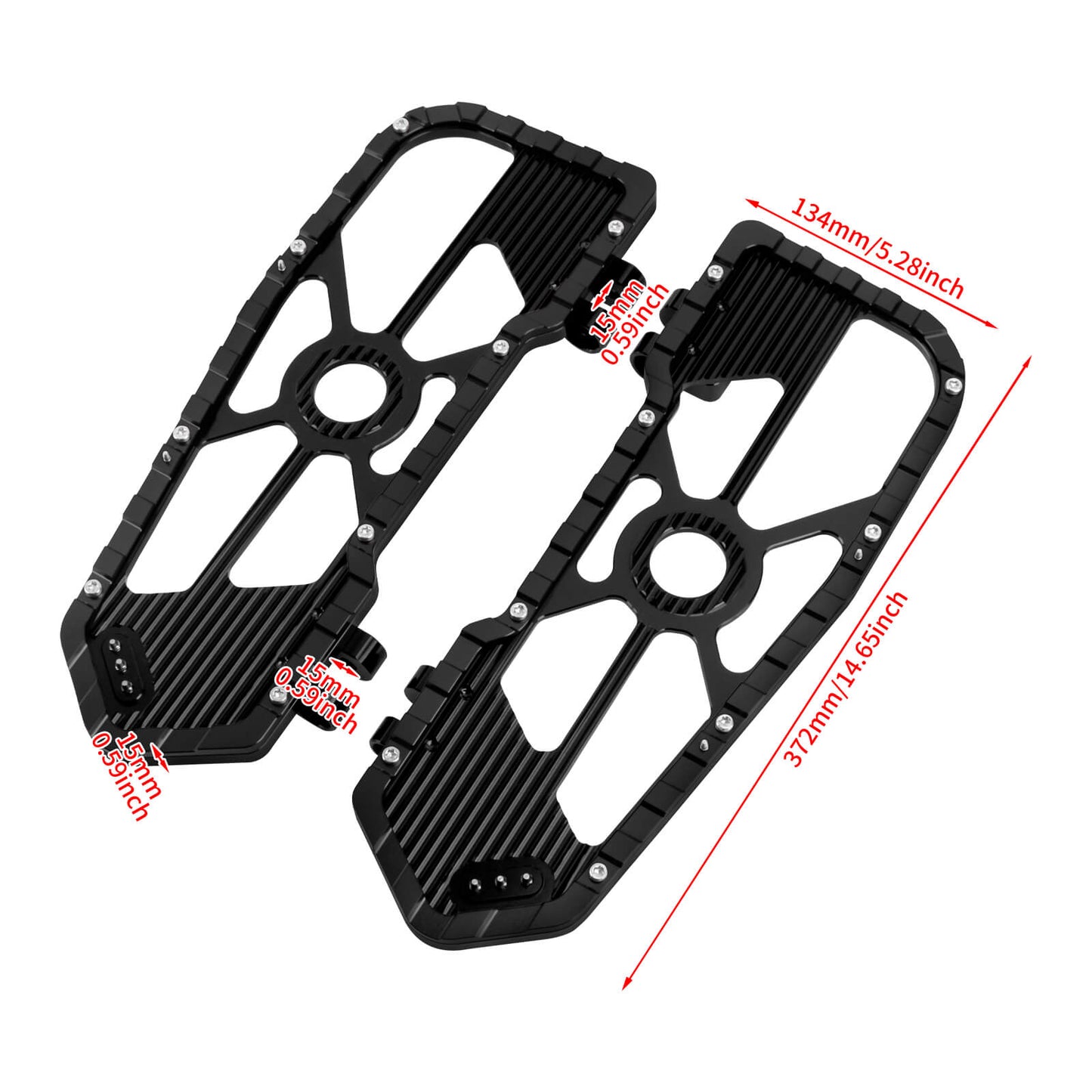 Driver Footboards Floorboards Black For Harley Touring Street Glide Road Glide | HCmotorku