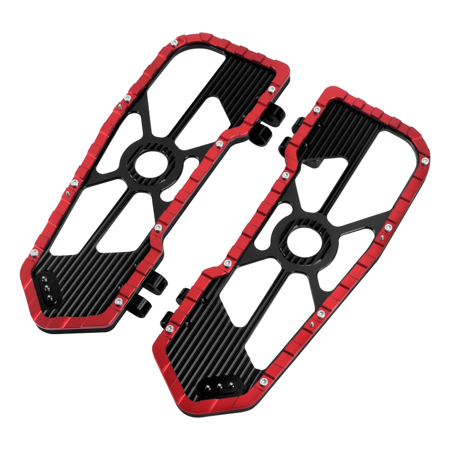 Driver Footboards Floorboards Red For Harley Touring Street Glide Road Glide 1986-2025 | HCmotorku