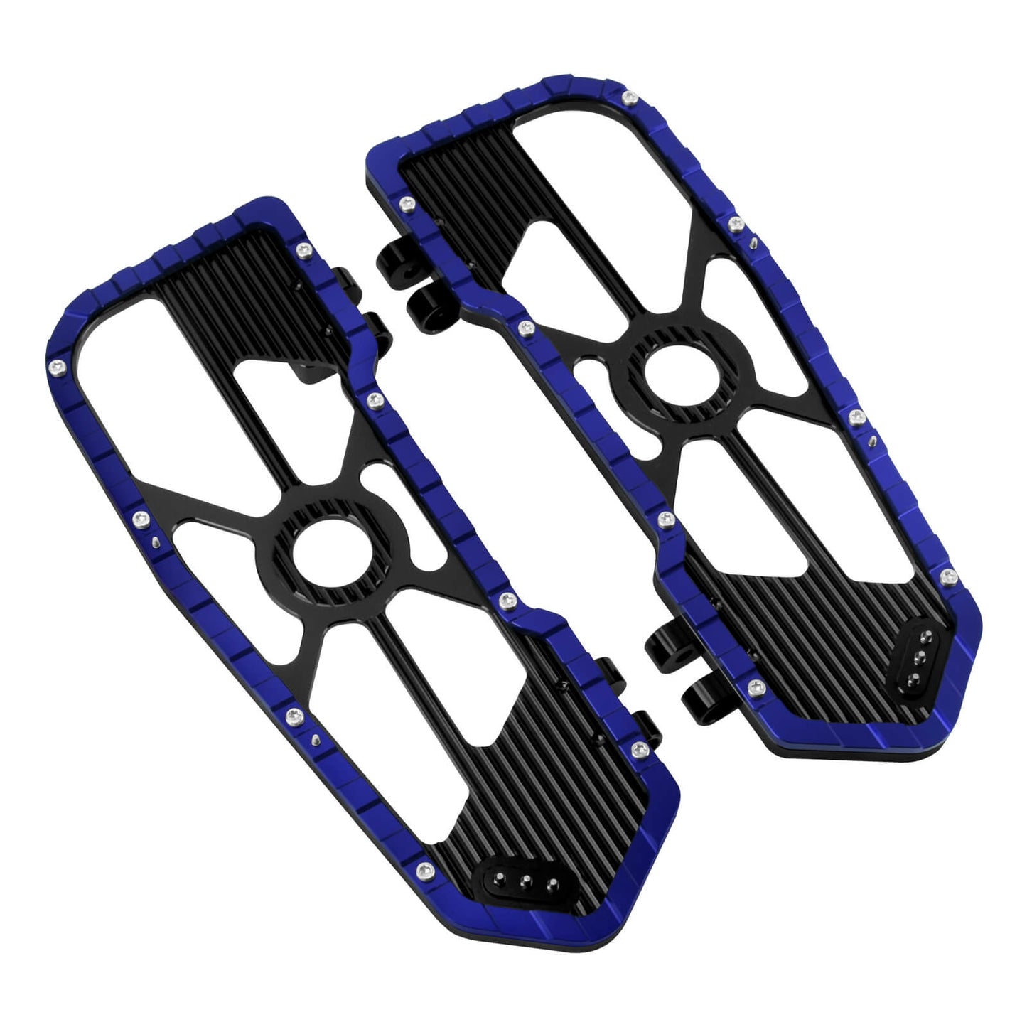 Driver Footboards Floorboards Blue For Harley Touring Street Glide Road Glide | HCmotorku