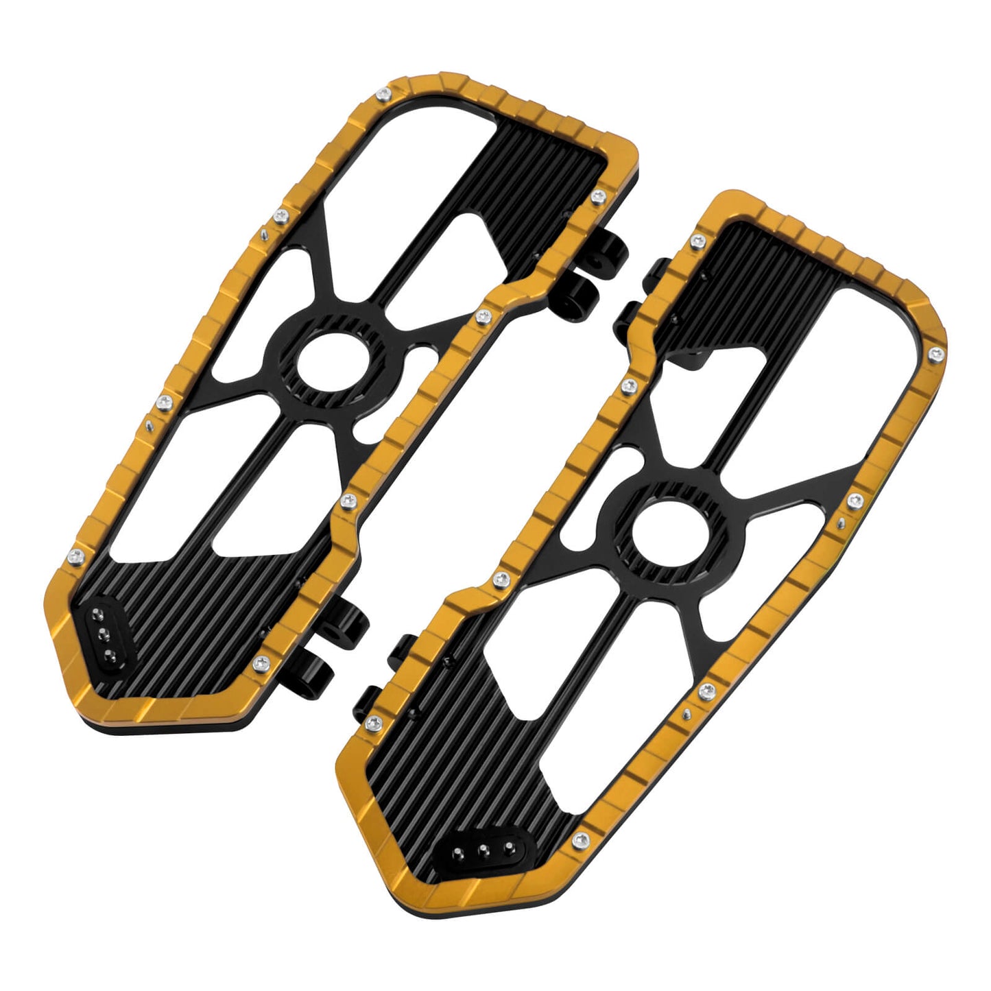 Driver Footboards Floorboards Yellow For Harley Touring Street Glide Road Glide | HCmotorku