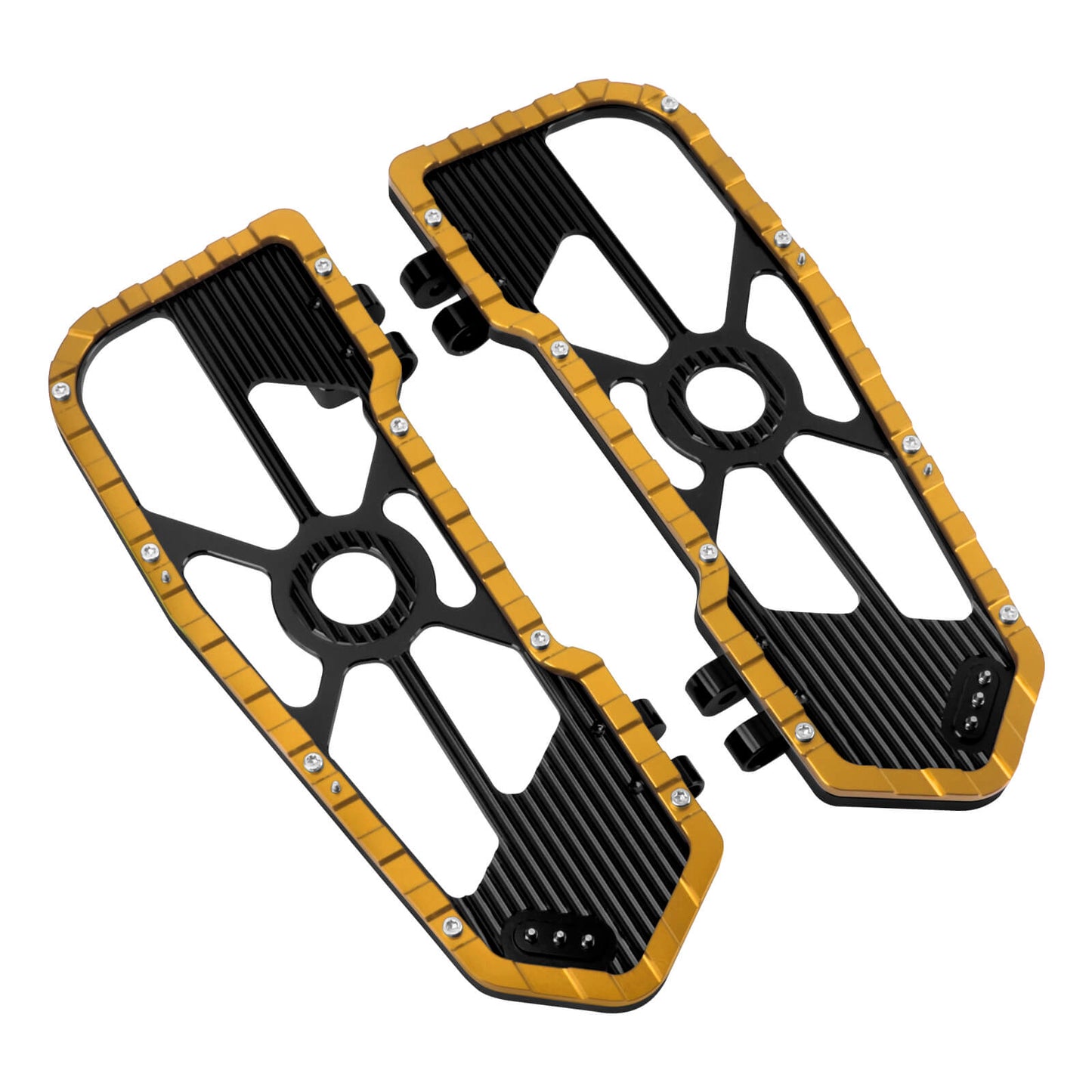 Driver Footboards Floorboards Yellow For Harley Touring Street Glide Road Glide | HCmotorku