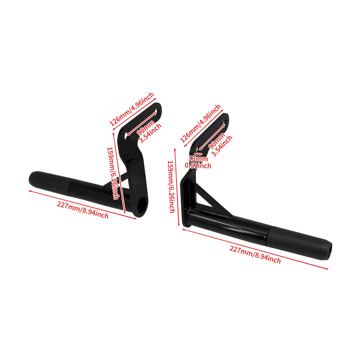 TH028504 HCmotorku Black Rear Crash Bar Fit for Harley Softail 2018-2024 Size