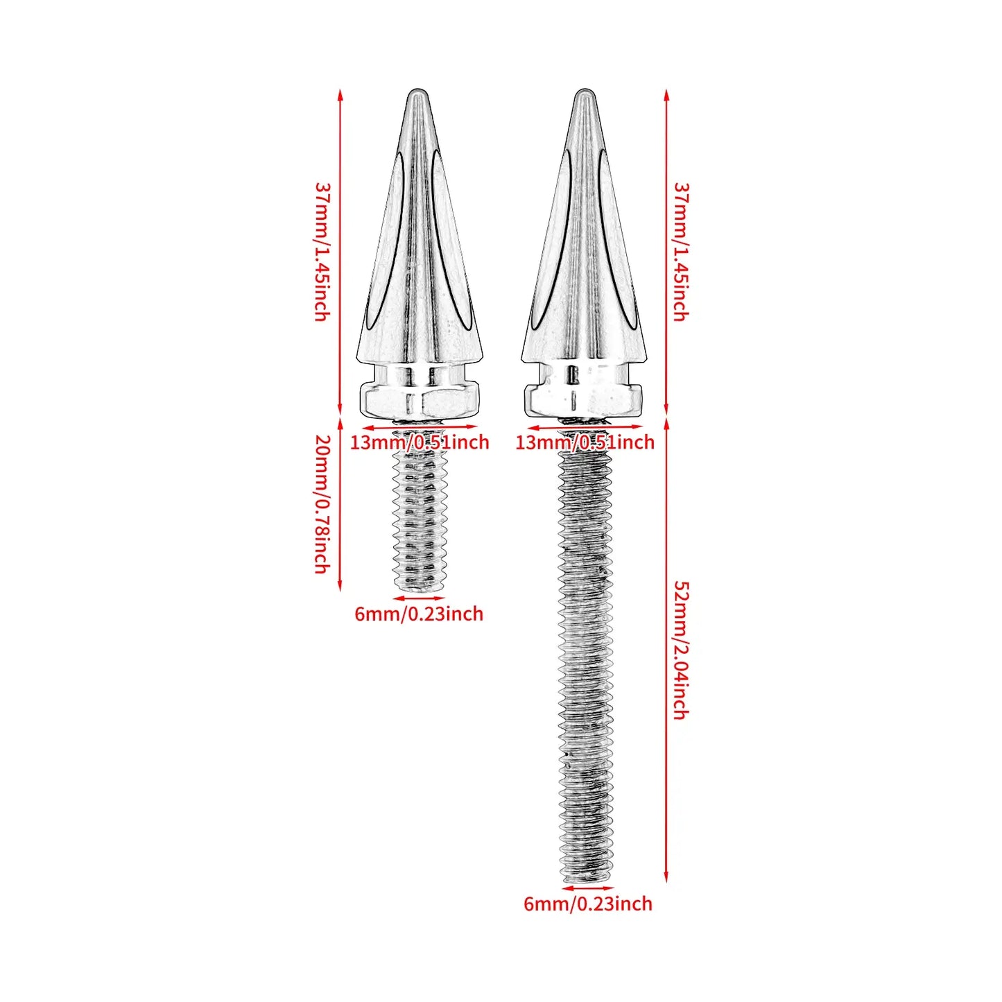 Impaler Spike Windshield Bolts Windscreen Trim Screws For Harley Electra Street Glide 2014-2023 | HCmotorku