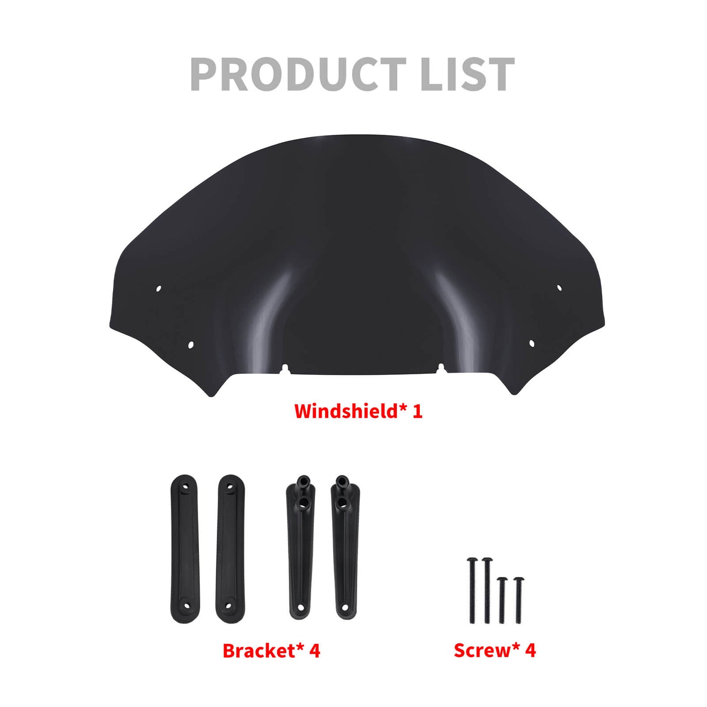 Upper Fairing Windshield Black For Harley Touring Road Glide 2023.5-2025 | HCmotorku