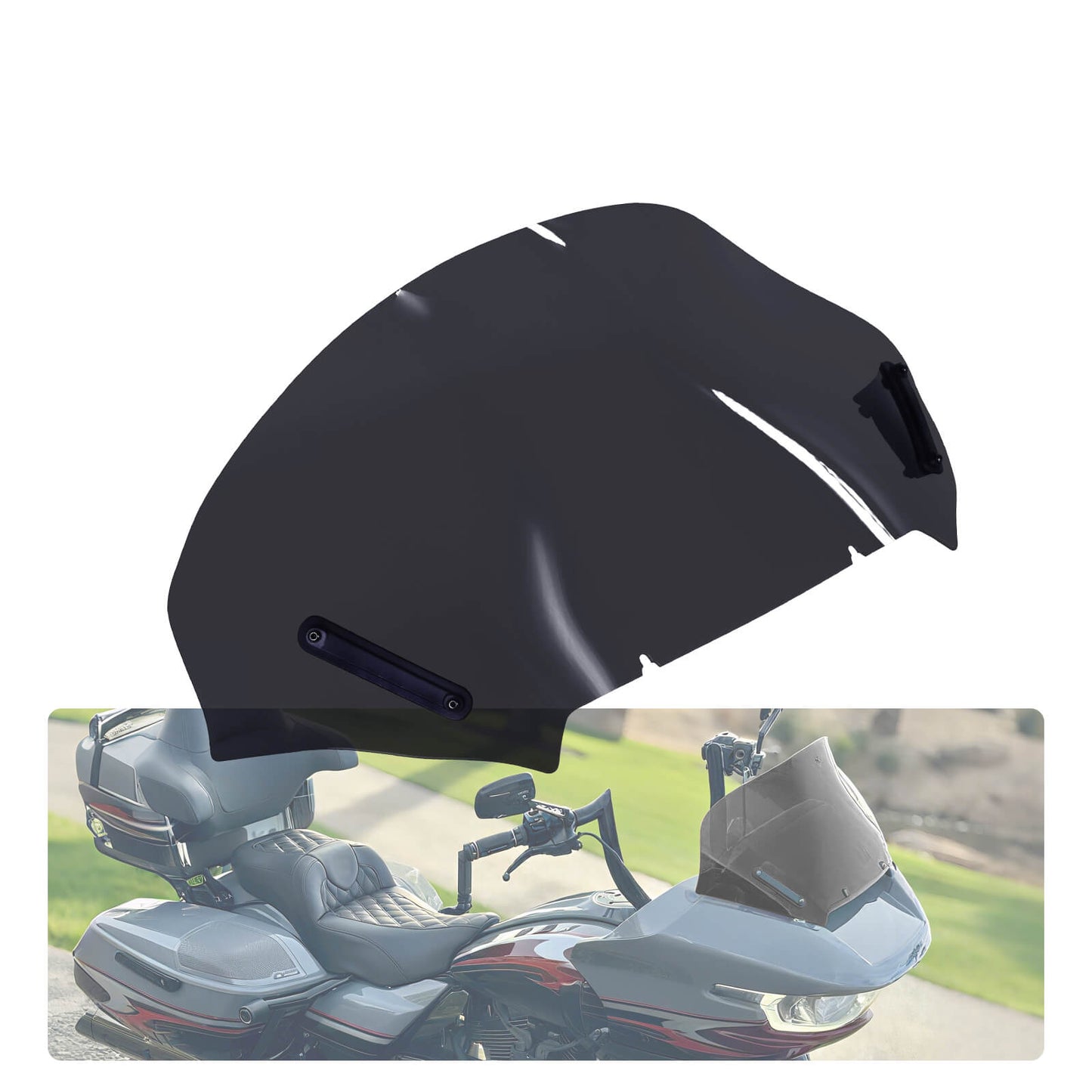 Upper Fairing Windshield Black For Harley Touring Road Glide 2023.5-2025 | HCmotorku