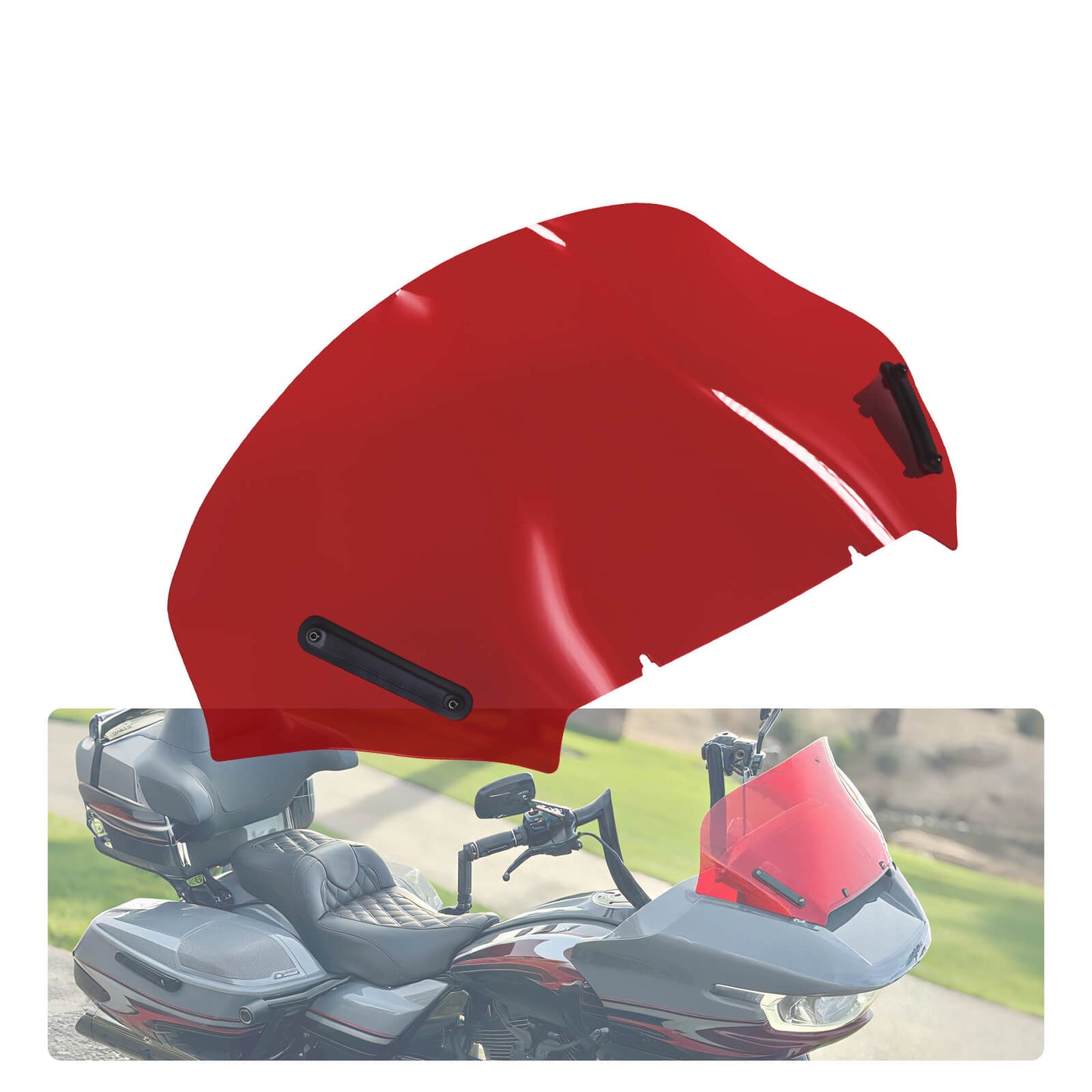 Upper Fairing Windshield Red For Harley Touring Road Glide 2023.5-2025 | HCmotorku