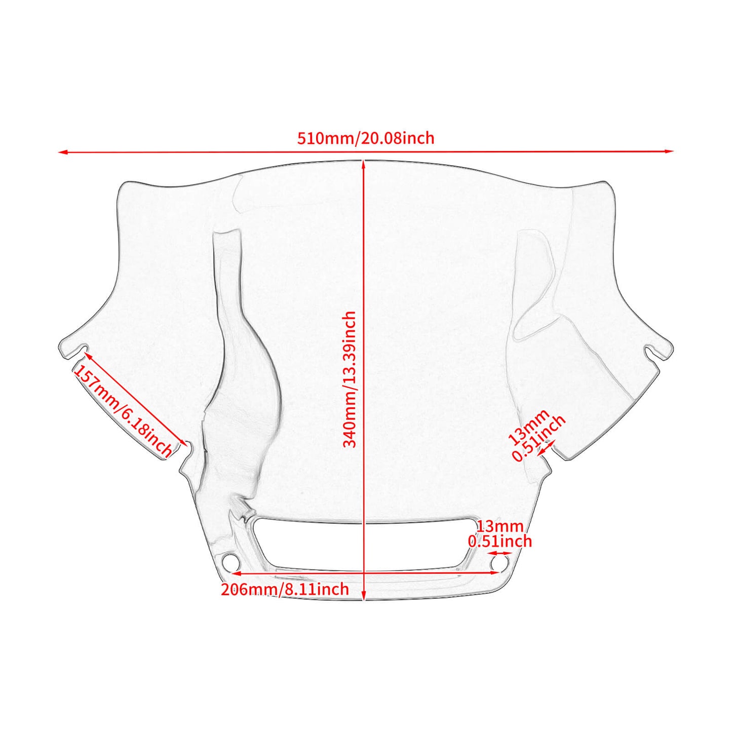 8.5" Performance Windshield Red for Harley Low Rider ST 2022-2025 | HCmotorku