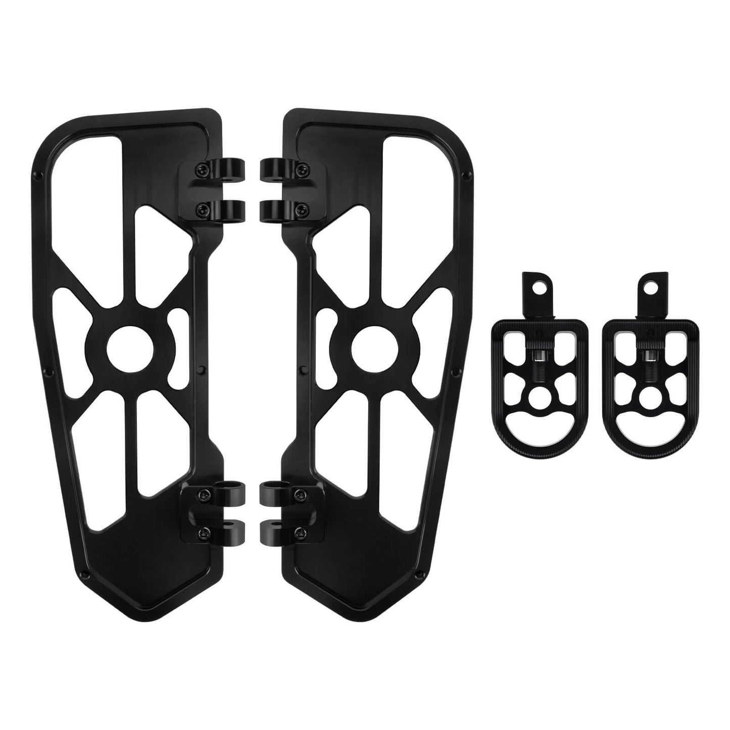 Rider Passenger Footboards Floorboards Footpegs Black For Harley Touring Street Glide Road Glide | HCmotorku