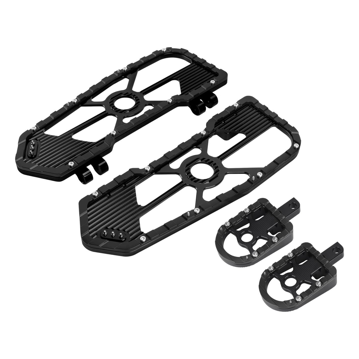 Rider Passenger Footboards Floorboards Footpegs Black For Harley Touring Street Glide Road Glide | HCmotorku