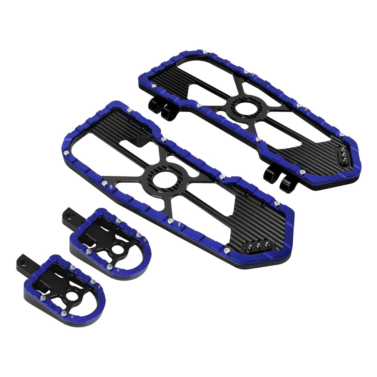 Rider Passenger Footboards Floorboards Footpegs Blue For Harley Touring Street Glide Road Glide | HCmotorku