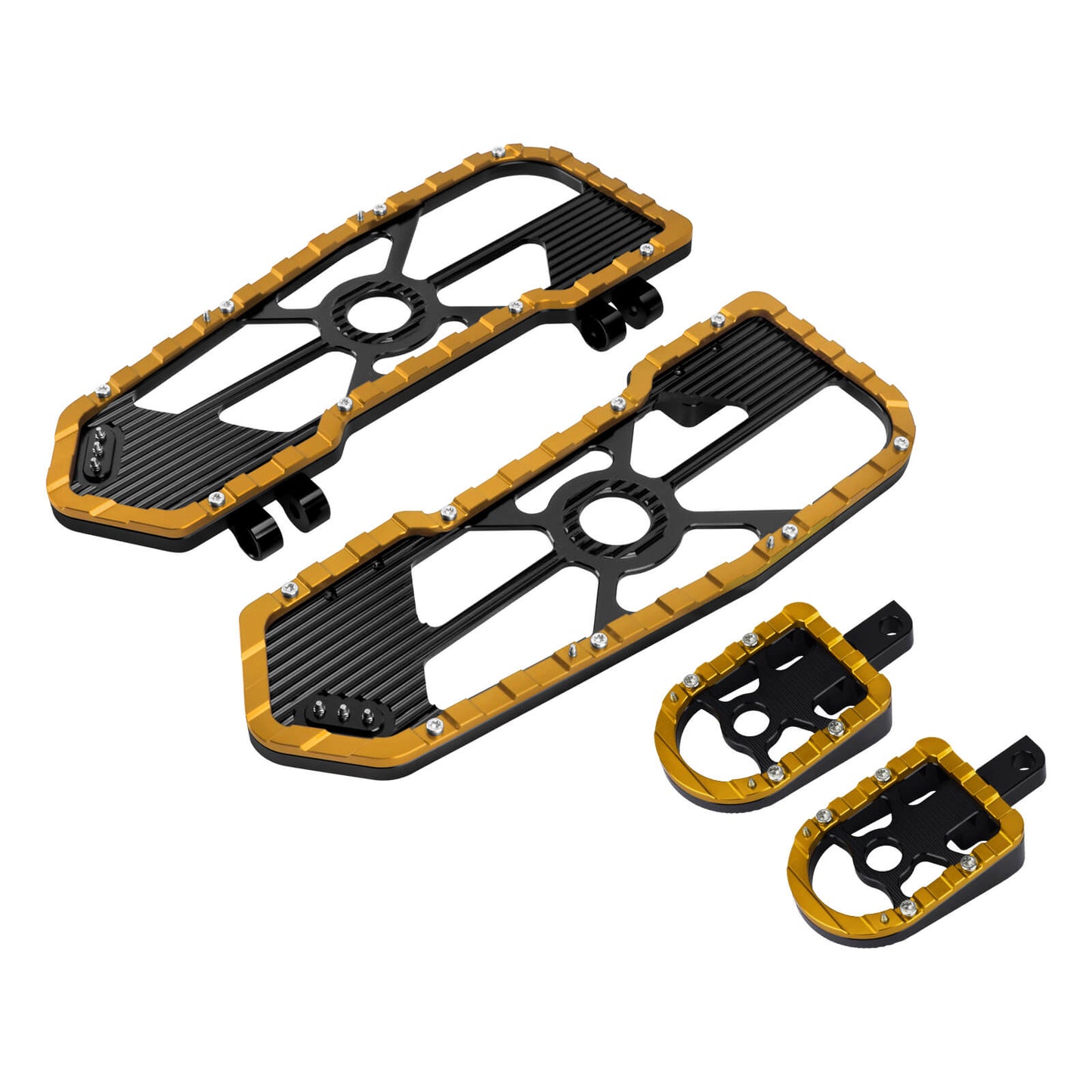 Rider Passenger Footboards Floorboards Footpegs Yellow For Harley Touring Street Glide Road Glide | HCmotorku