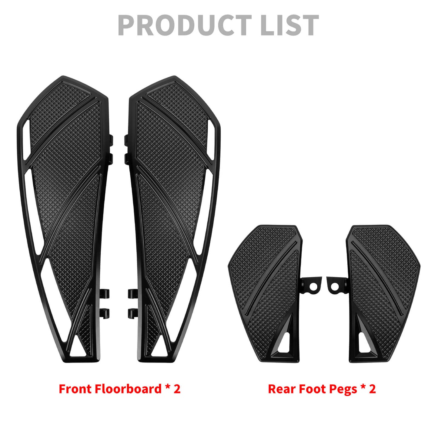 Phantom Rider Floorboards Passenger Footboards Kit For Harley Touring 1984-2025 | HCmotorku