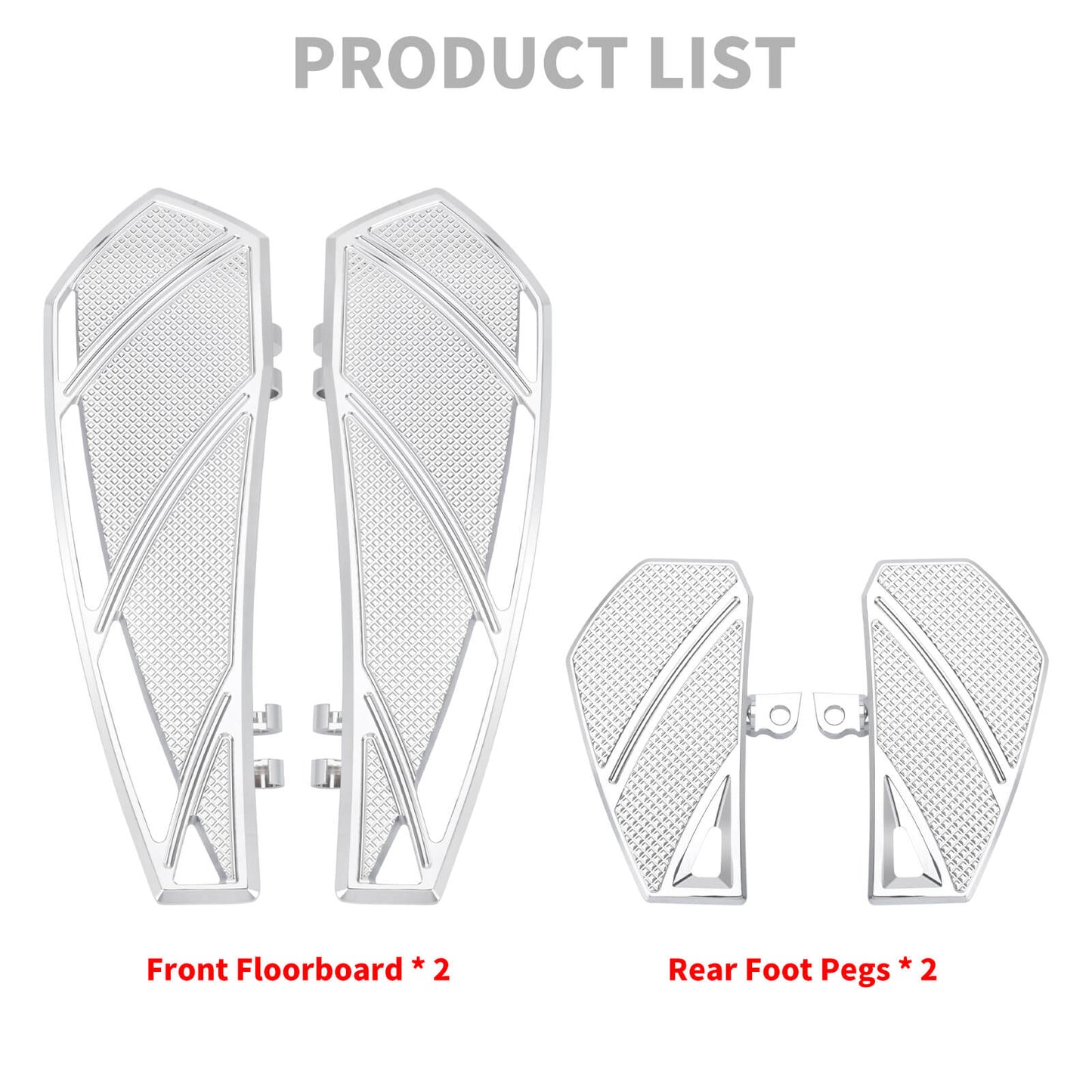 Phantom Rider Floorboards Passenger Footboards Kit Chrome For Harley Touring 1984-2025 | HCmotorku