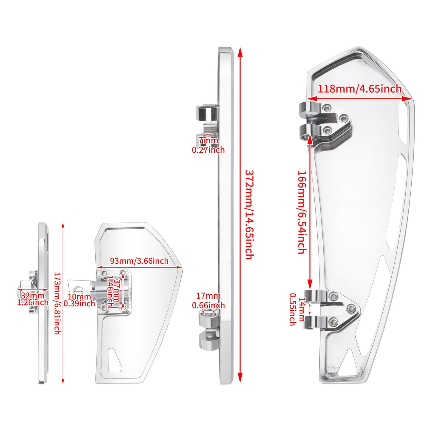 Phantom Rider Floorboards Passenger Footboards Kit Chrome For Harley Touring 1984-2025 | HCmotorku