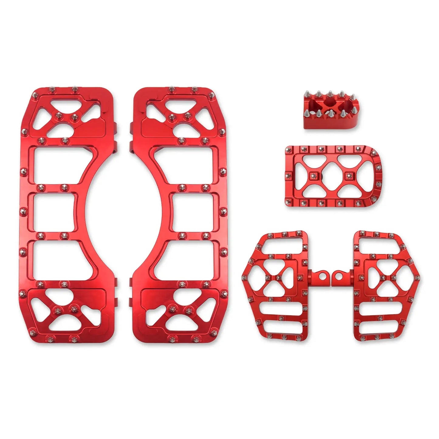 Mx Style Floorboards Shifter Peg Brake Pedal Cover Kit Red Fit For Harley Touring Softail | HCmotorku