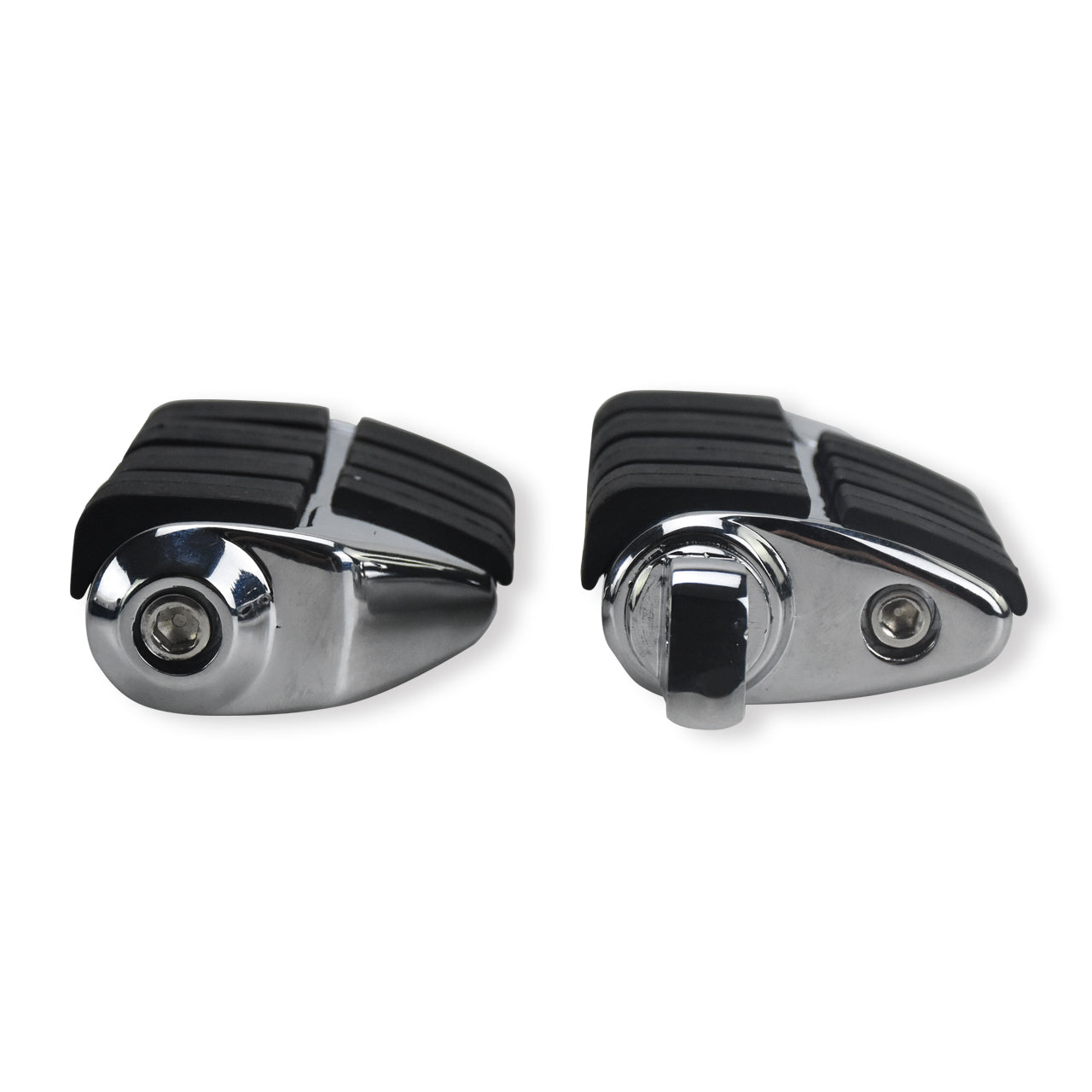 Billet Rubber Mount Footpegs Rest Chrome Fit Touring Softail Sportster Dyna | HCmotorku
