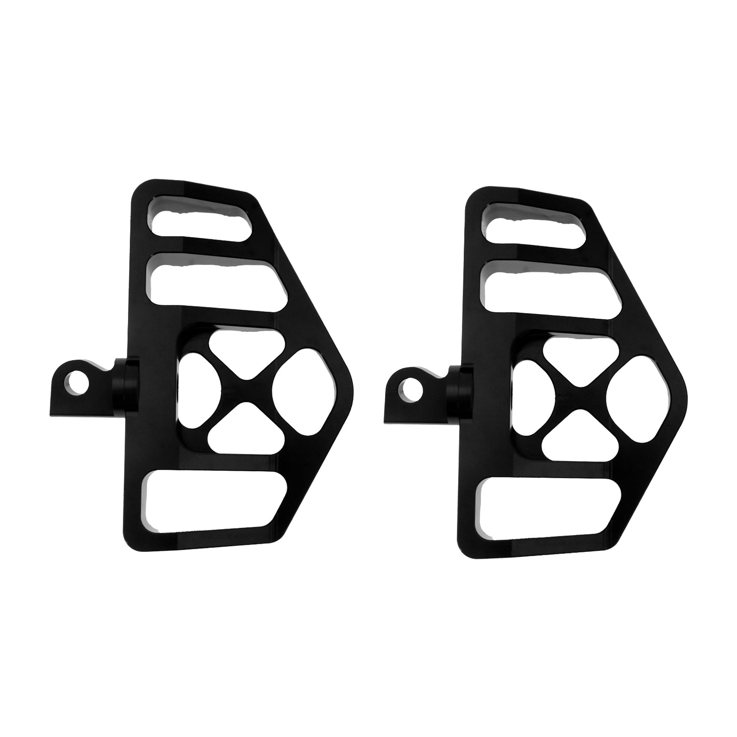 MX Style Wide Rear Foot Pegs Floorboards Black For Harley Touring | HCmotorku