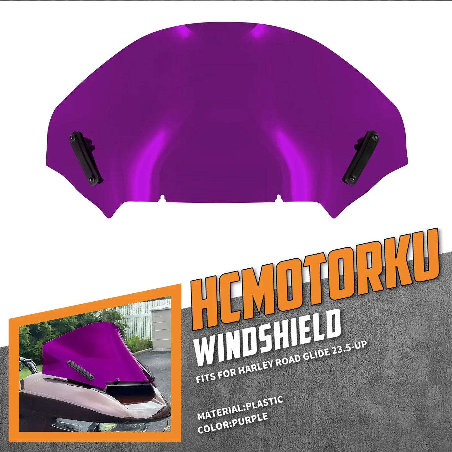 Upper Fairing Windshield Purple For Harley Touring Road Glide 2023.5-2025 | HCmotorku