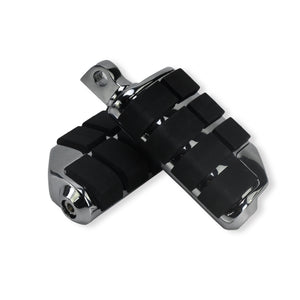Billet Rubber Mount Footpegs Rest Chrome Fit Touring Softail Sportster Dyna | HCmotorku