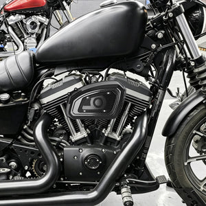 Air Cleaner System Carbon Look & Red Intake Sportster '04-'22 XL - Black | HCmotorku