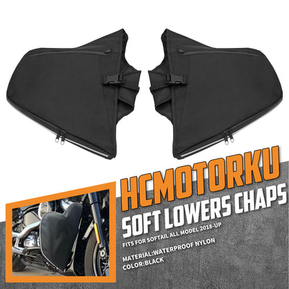 Soft Lower Leg Warmer Crash Bar Bags Fit For Harley Softail FLSL 2018-2023 | HCmotorku