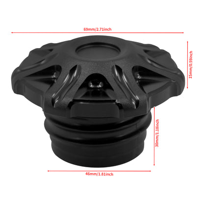 Gas Cap Fuel Oil Tank Matte Black Cover Fit For Harley Sportster Softail V-Rod | HCmotorku