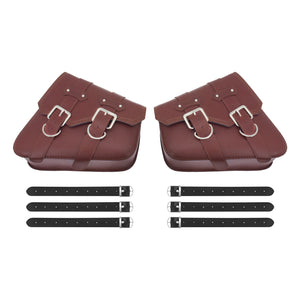PU Leather Saddlebag Luggage Bag Swingarm Bag Tool Bags Fit For Harley Sportster | HCmotorku