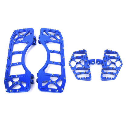 Passenger Floorboards Foot Pegs Blue For Harley Softail Touring 1986-2025 | HCmotorku