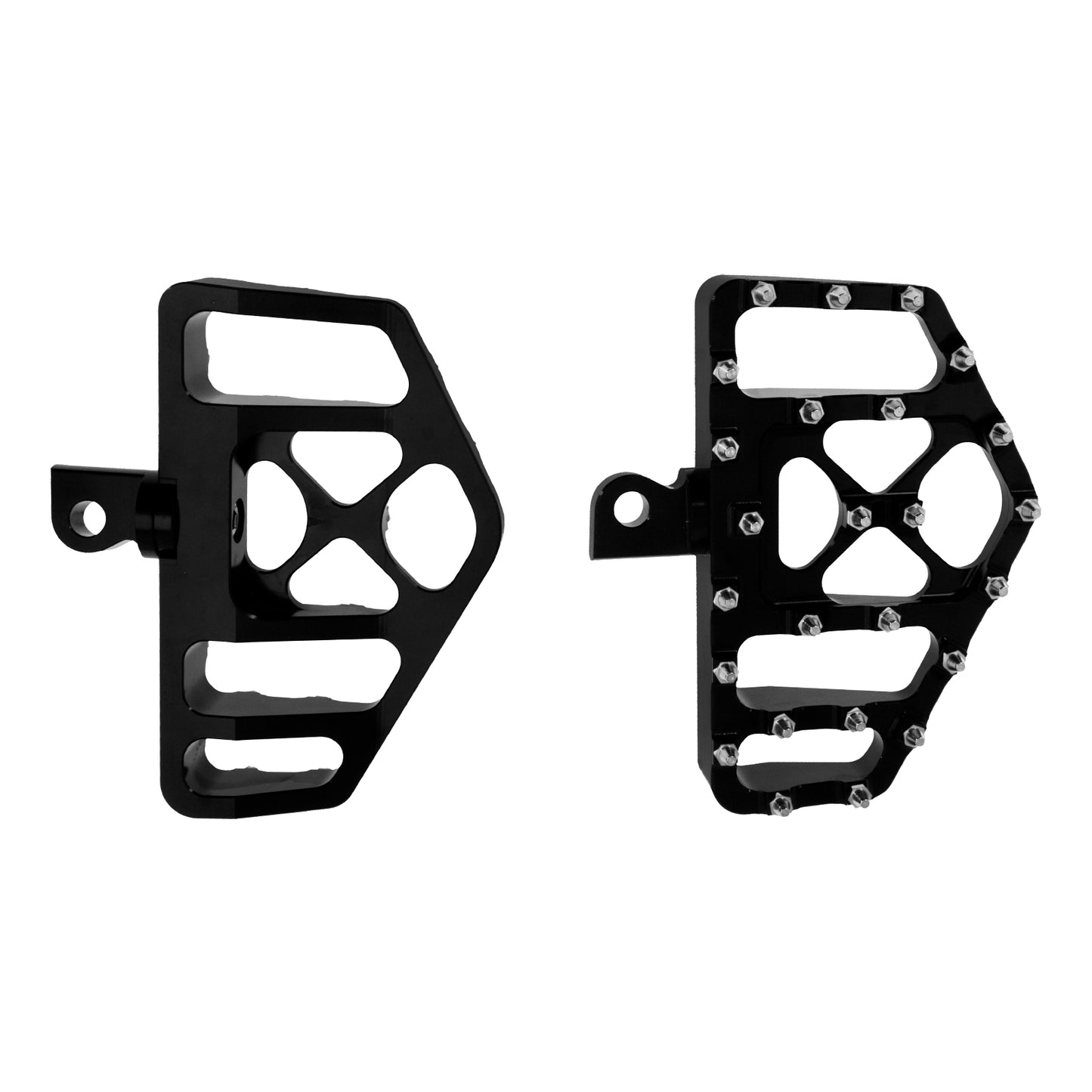 Wide Fat Rear Pedals Foot Pegs MX Style Floorboards Black Fit For Harley Touring | HCmotorku