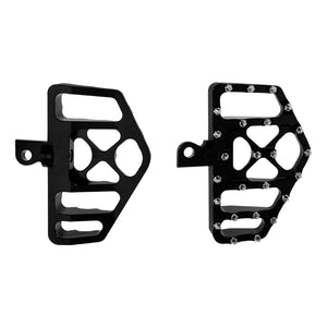MX Style Wide Rear Foot Pegs Floorboards Black For Harley Touring | HCmotorku