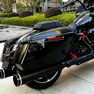 Direct Fit Vivid Black Hard Saddlebags with Audio Lids For Harley CVO Road Glide 2023-2025 | HCmotorku