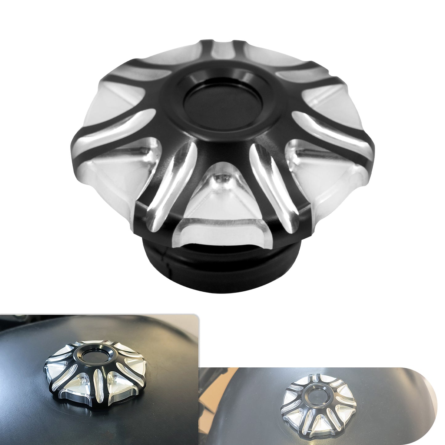 Gas Cap Fuel Oil CNC Tank Cover Fit For Harley Sportster Softail Road King Dyna | HCmotorku