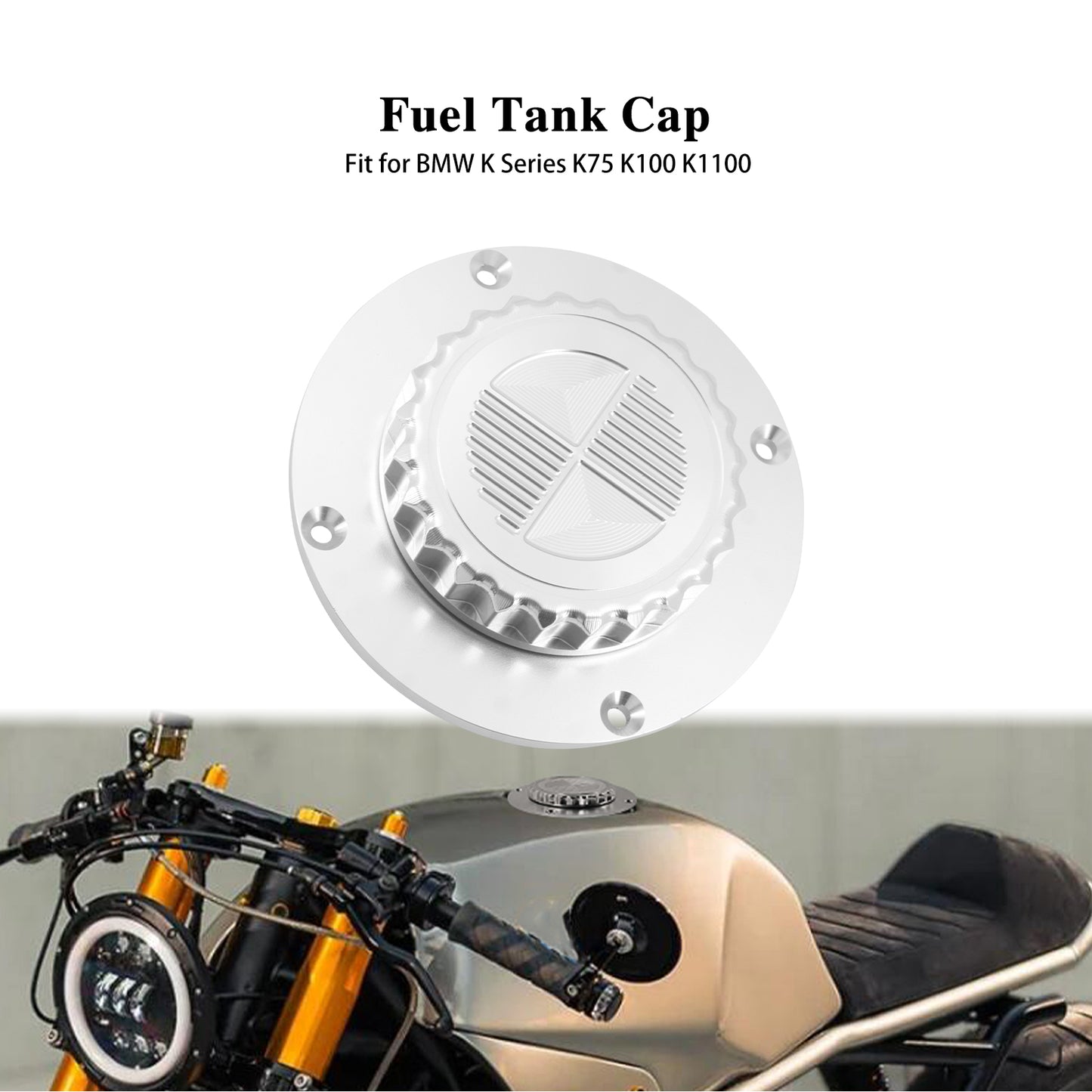 Fuel Tank Gas Cap CNC Filler Cover Chrome For BMW K1 K75 K100 K1100 1988-2006 | HCmotorku