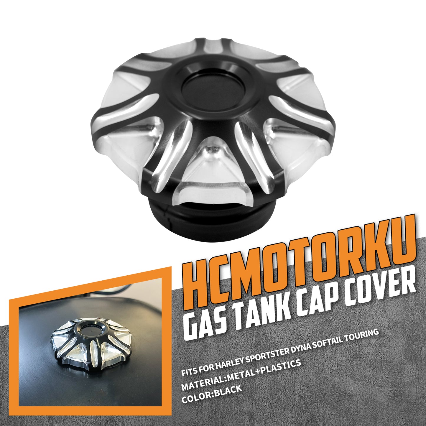 Gas Cap Fuel Oil CNC Tank Cover Fit For Harley Sportster Softail Road King Dyna | HCmotorku