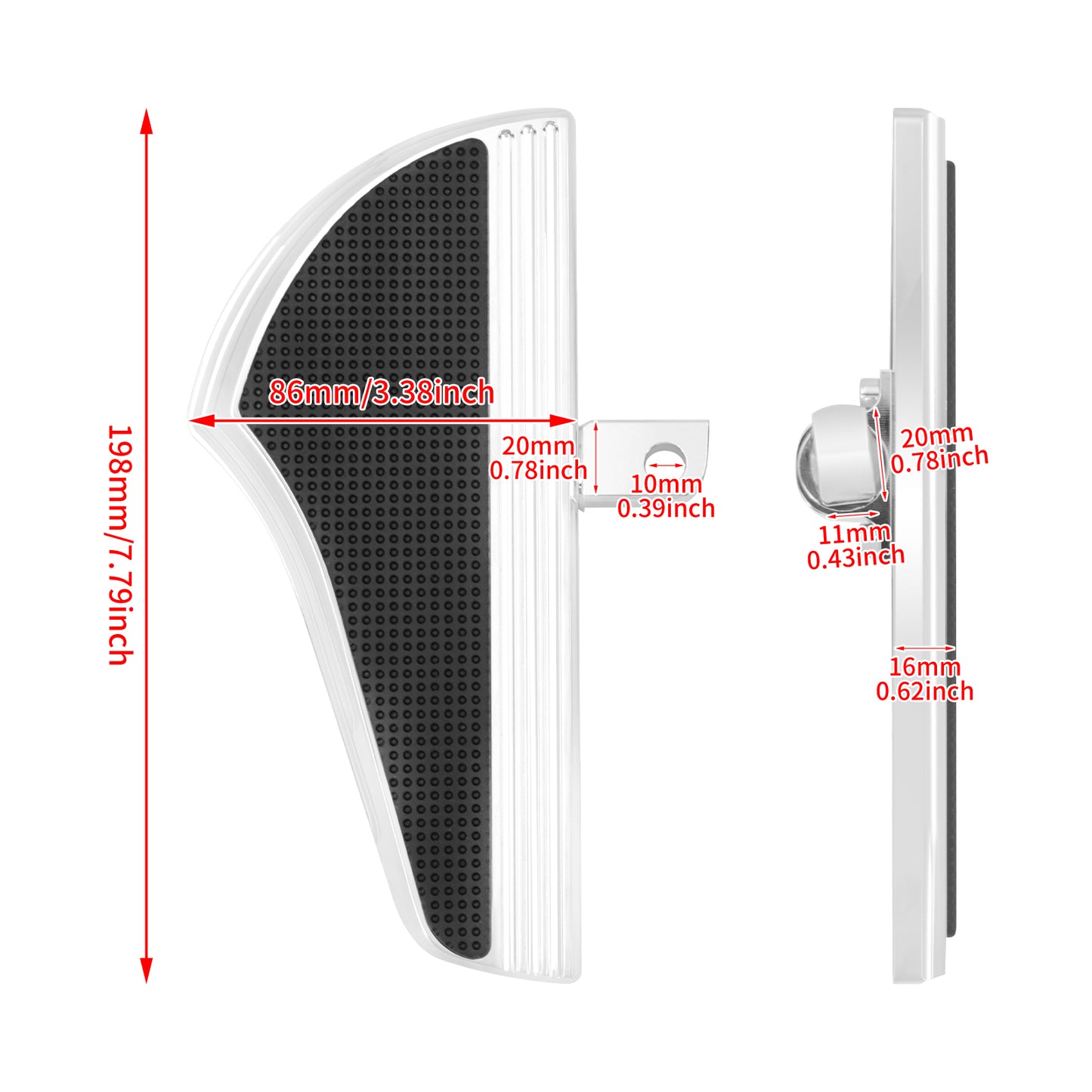 Defiance Passenger Floorboards Foot Peg Pedal Fit For Harley Sportster XL Dyna | HCmotorku