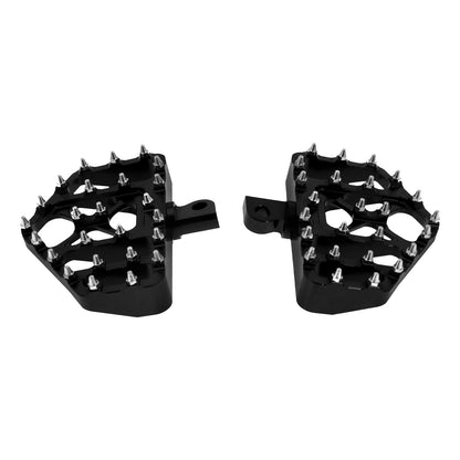 Wide Fat Rear Pedals Foot Pegs MX Style Floorboards Black Fit For Harley Touring | HCmotorku