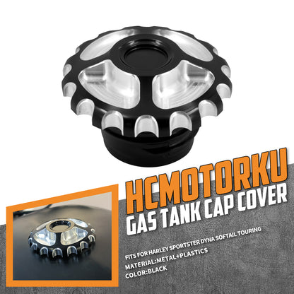 Cut Fuel Gas Cap Vented Tank Cover Chrome Fit For Harley Dyna Touring Softail | HCmotorku