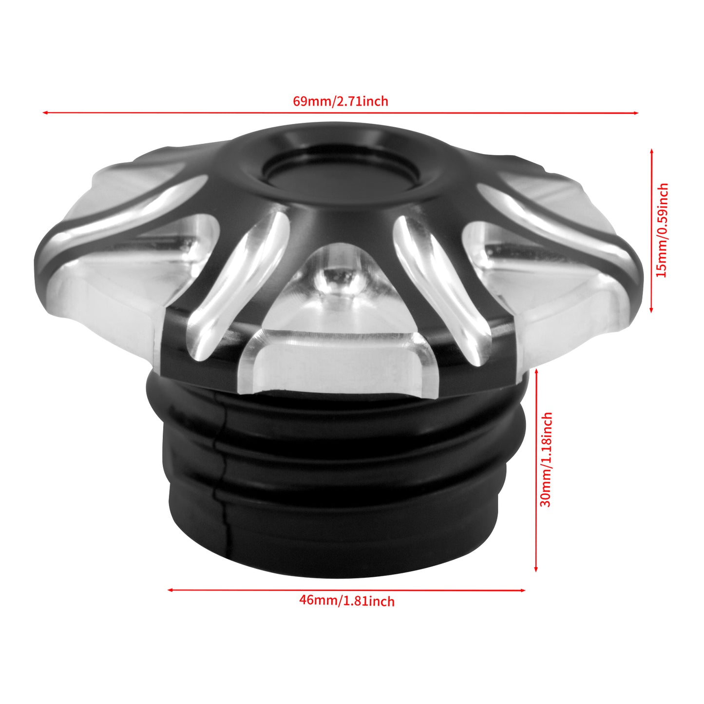 Gas Cap Fuel Oil CNC Tank Cover Fit For Harley Sportster Softail Road King Dyna | HCmotorku