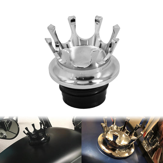 King Crown Gas Cap Fuel Tank Cover Right-hand Thread Fit For Harley Dyna Softail | HCmotorku