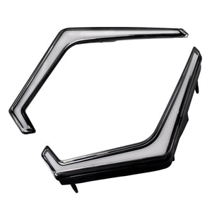 LA025601 HCmotorku High-Visibility LED Fang Lights with Yellow Turn Signals for Polaris RZR Clear