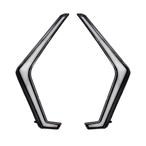 LA025601 HCmotorku High-Visibility LED Fang Lights with Yellow Turn Signals for Polaris RZR Clear