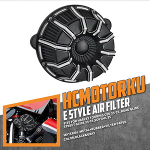 AF000105 HCmotorku CNC Air Cleaner Grey Intake Filter for Harley 2023-2025 CVO 2025 Softail