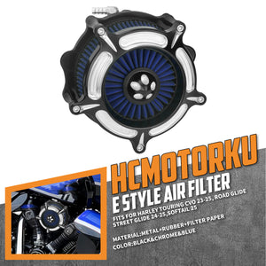 AF001205 HCmotorku CNC Air Cleaner Blue Filter System for Harley 2023-2025 CVO & Softail
