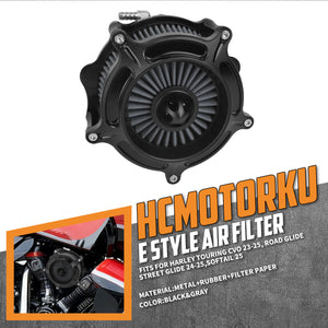 AF001609 HCmotorku Turbine Style CNC Air Cleaner Kit for Harley Touring CVO & Softail 2023-2025