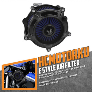 AF001709 HCmotorku Turbine Style CNC Air Cleaner Kit for Harley Touring CVO & Softail 2023-2025
