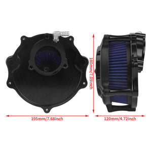 AF001709 HCmotorku Turbine Style CNC Air Cleaner Kit for Harley Touring CVO & Softail 2023-2025 Size