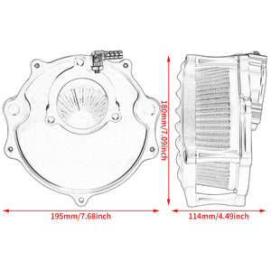 AF003925 HCmotorku Stripe Style CNC Air Cleaner Intake Kit for Harley Touring CVO & Softail 2023-2025 Size