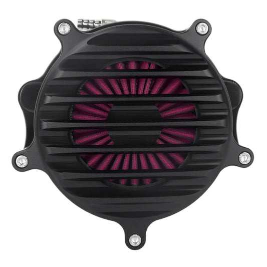 AF003927 HCmotorku Stripe Style CNC Air Cleaner Red Intake for Harley Touring CVO & Softail 2023-2025